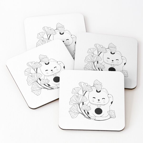 Item preview, Lucky Cat (line art) designed and sold by Cecilia Yamashita.