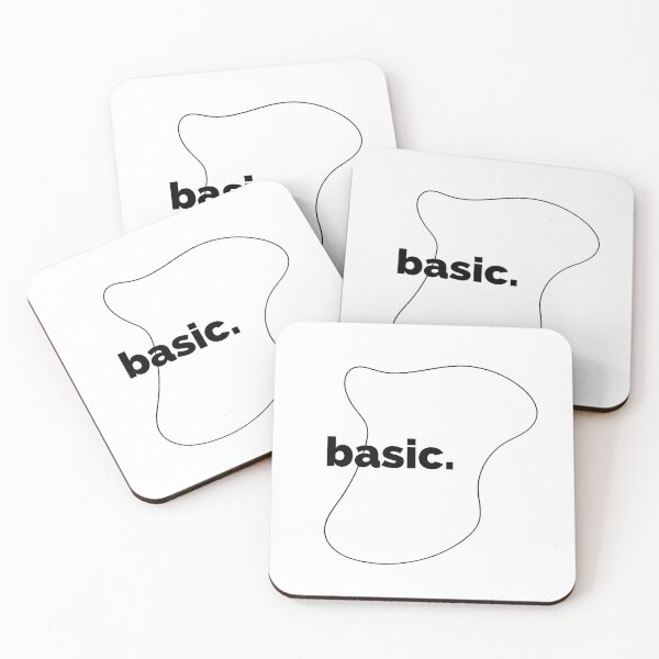 Item preview,  "Basic" Word Minimalist Text Design - Minimalistic Life - Minimalist Line Art  designed and sold by The Red Nox.