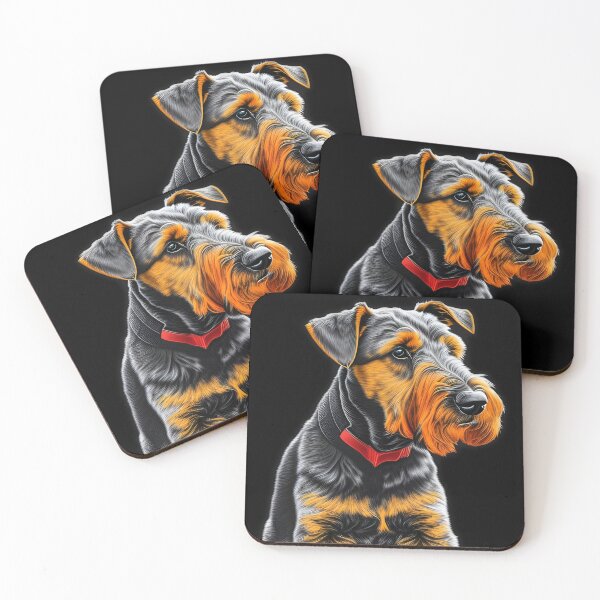 Item preview, Airedale Terrier, charcoal drawing, Ai Generated Art  designed and sold by ACC .