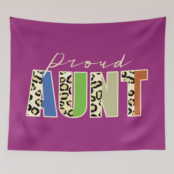 Item preview, Proud Aunt Leopard Print Text Retro Family Quote designed and sold by CRHPOD20.