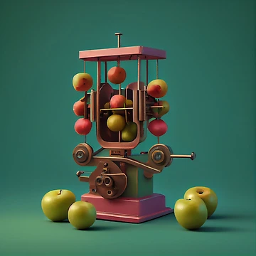 Vorschaubild zum Design Torqueing the Jujube Apparatus Digital Painting von CodeAndColors