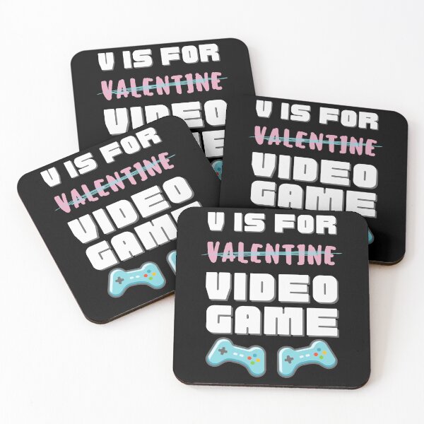 Item preview, V Is For Video Games Funny Valentines Day Gamer Boy Men Pastel designed and sold by uriwe.