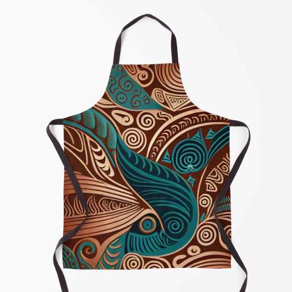 Aperçu de l'œuvre Clay Calming Pacific Islander Pattern Digital Painting créée et vendue par CodeAndColors.