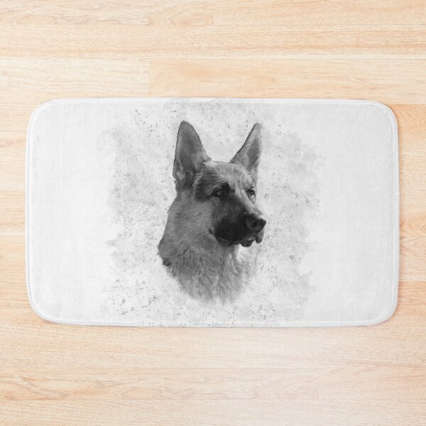 Artikelvorschau, Hübscher Deutscher Schäferhund Art Black & White entworfen und verkauft von TrendyArtPrints.