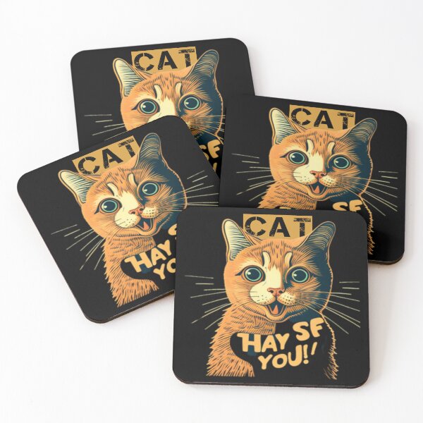 Item preview, Cat say hey designed and sold by Taous ⭐⭐⭐⭐⭐.
