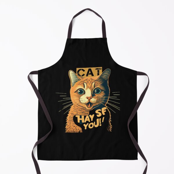 Aperçu de l'œuvre Cat say hey créée et vendue par Taous ⭐⭐⭐⭐⭐.