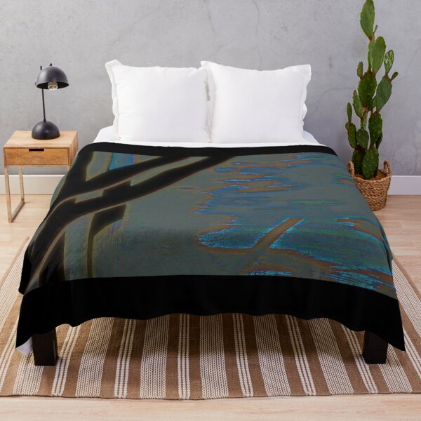 Item preview,  Bamboo grove Glowing at Night in Neon blue designed and sold by BlackArtichoke.