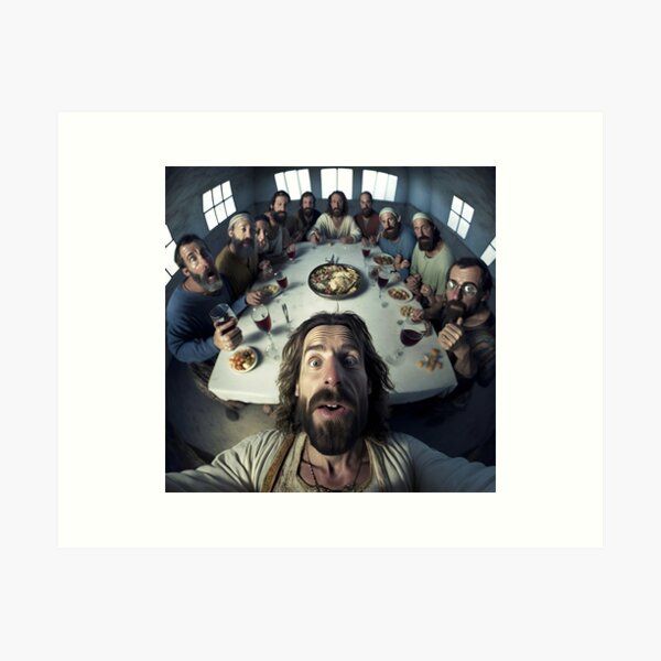 Item preview, Jesus Last Supper Selfie  designed and sold by Asa Schlobohm.