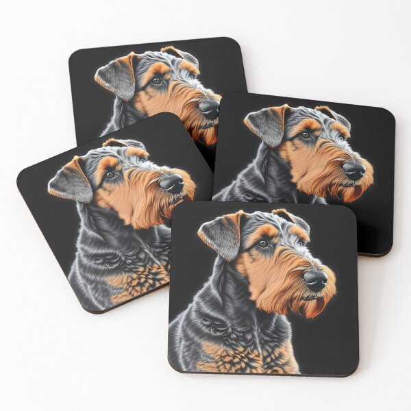Item preview, Airedale Terrier, charcoal drawing, Ai Generated Art  designed and sold by ACC .