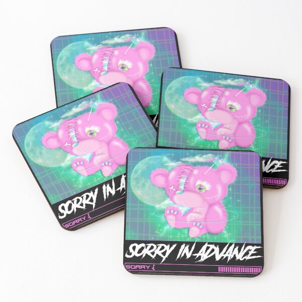 Item preview, 'Just sorry in advance' Pink Bear T-Shirt & Sticker designed and sold by Rodayna Elnaggar.