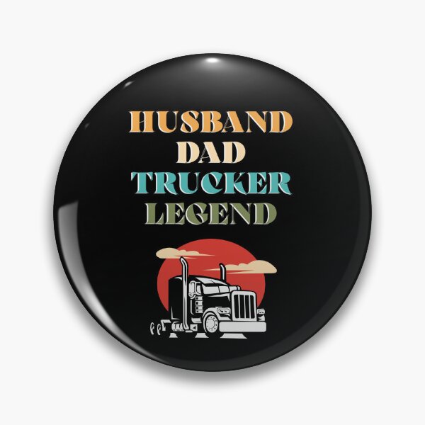Artikelvorschau, Ehemann Papa Trucker Legend Retro Art entworfen und verkauft von Abhitha Mohan.
