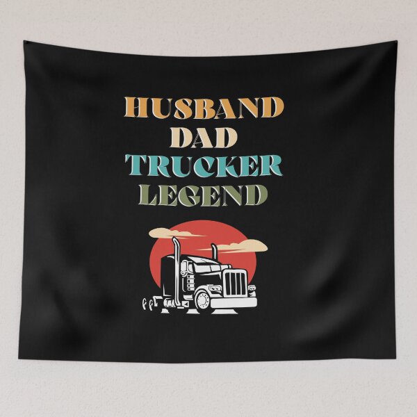 Item preview, Husband Dad Trucker Legend Retro Art designed and sold by Abhitha Mohan.