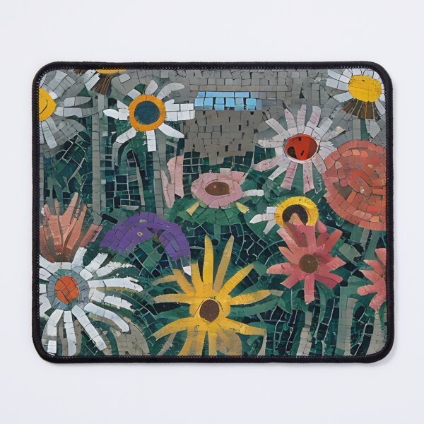 Item preview, Abstract Mosaic Artwork Garden Flowers designed and sold by DesignAFind.