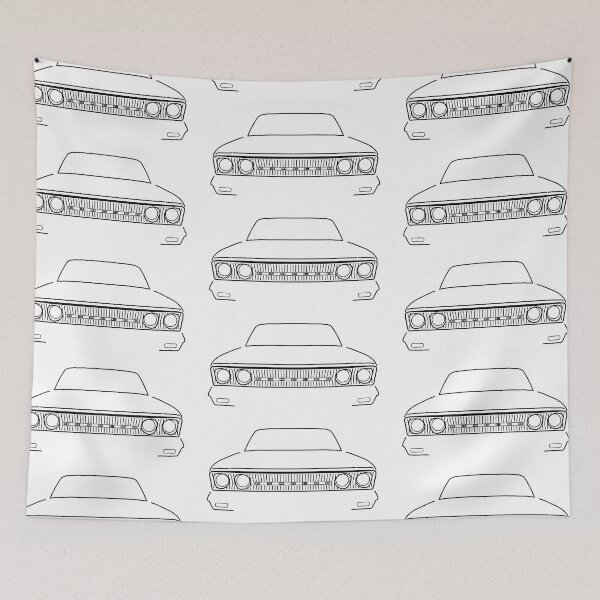 Item preview, 1963 AMC Rambler classic car black outline graphic  designed and sold by soitwouldseem.