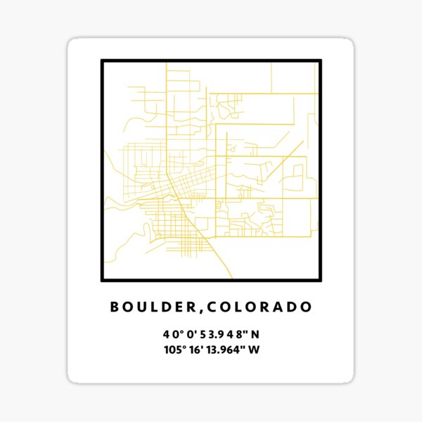 Aperçu de l'œuvre Boulder Street: carte créée et vendue par College Kid Trying  to Fund my Noodle Addiction.