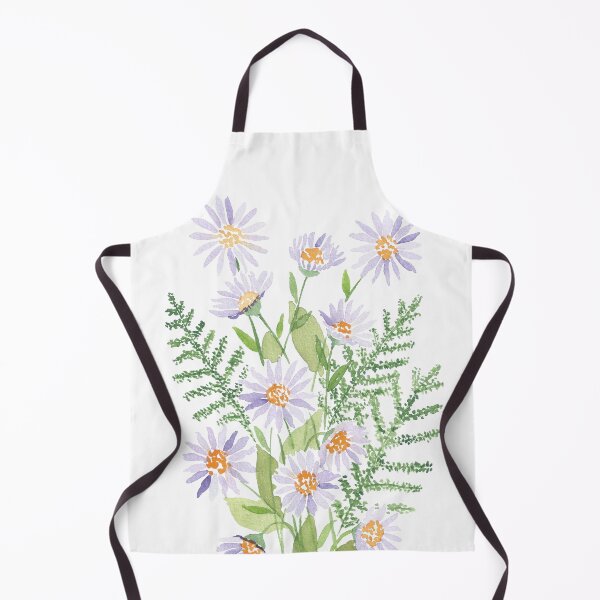 Item preview, Aster, original floral watercolor designed and sold by SharonRoseR.