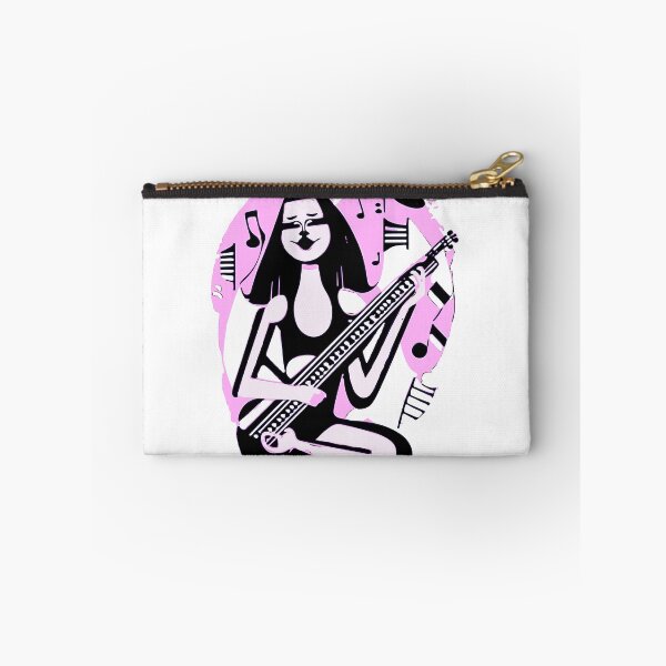 Item preview,  "Electric Guitarist with Pink Waves of Music" designed and sold by FunnyShopGirl.