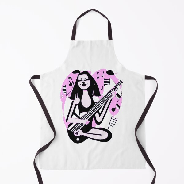 Item preview, "Electric Guitarist with Pink Waves of Music" designed and sold by FunnyShopGirl.