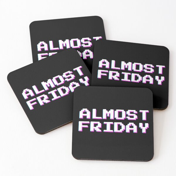 Item preview, Almost FRIDAY HAPPY weekend  trippy black designed and sold by MeditationMind.