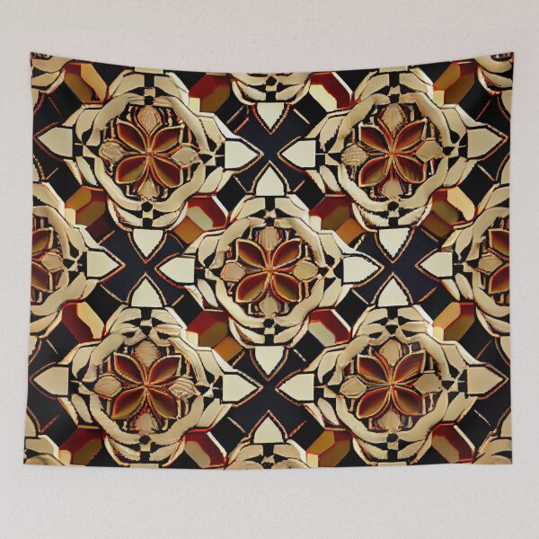 Artikelvorschau, Angular Asian Pattern Digital Painting entworfen und verkauft von CodeAndColors.