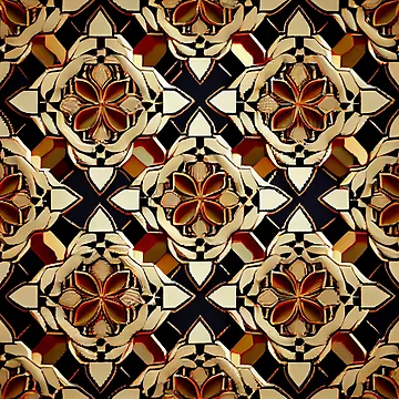 Vorschaubild zum Design Angular Asian Pattern Digital Painting von CodeAndColors