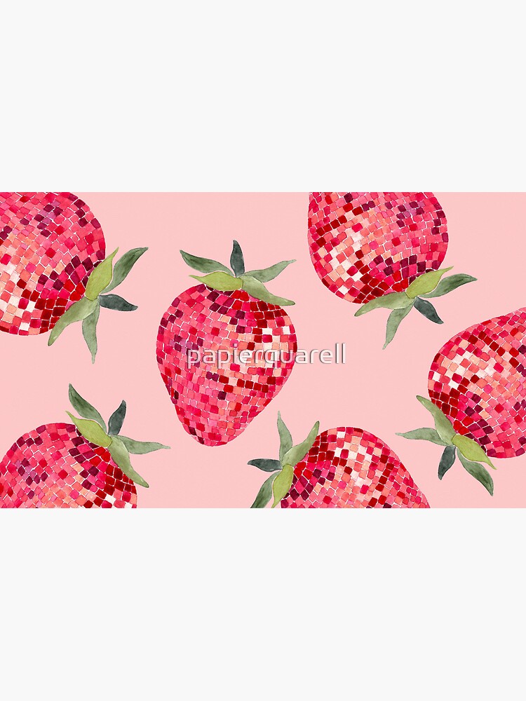 Thumbnail 6 of 6, Coffee Mug, Disco Ball Strawberry designed and sold by papierquarell.