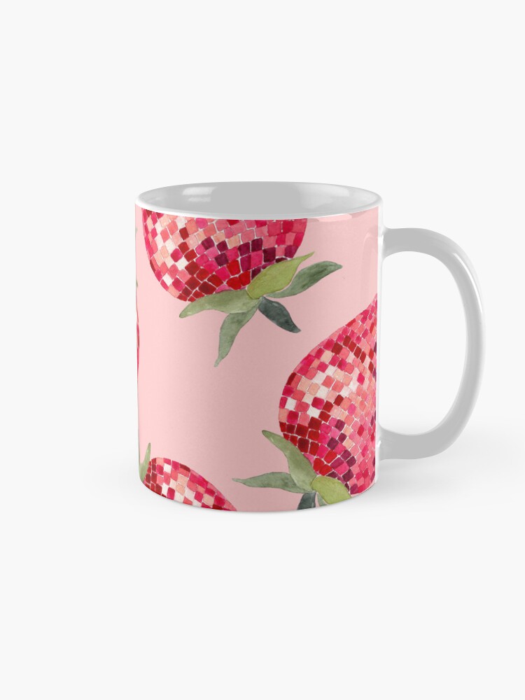 Thumbnail 5 of 6, Coffee Mug, Disco Ball Strawberry designed and sold by papierquarell.