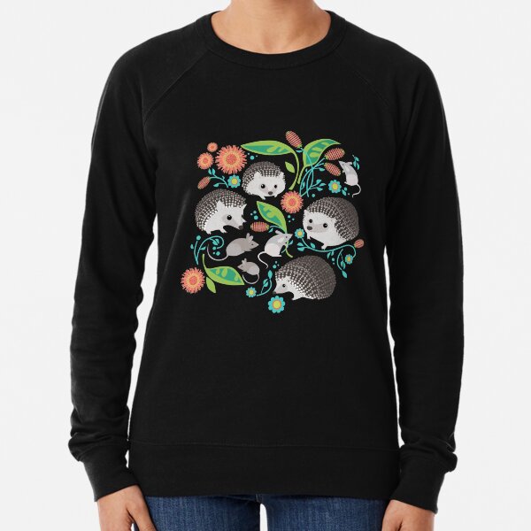 Hedgehog and Mice Friends Lightweight Sweatshirt