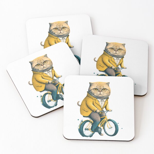 Item preview, "Scottish fold cat rides a bike" designed and sold by Mykhailov.