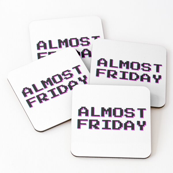 Item preview, Almost FRIDAY HAPPY weekend trippy white designed and sold by MeditationMind.