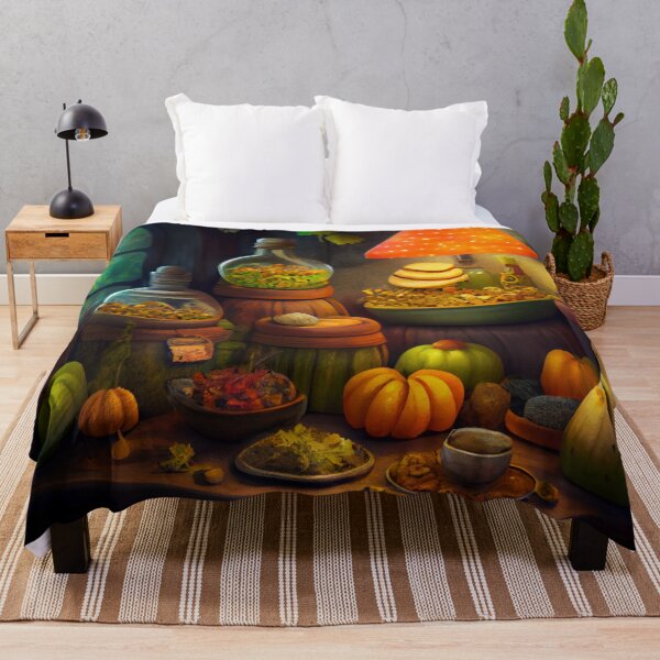 Item preview, Celebrating Home A Mushroom Buffet Digital Painting designed and sold by CodeAndColors.