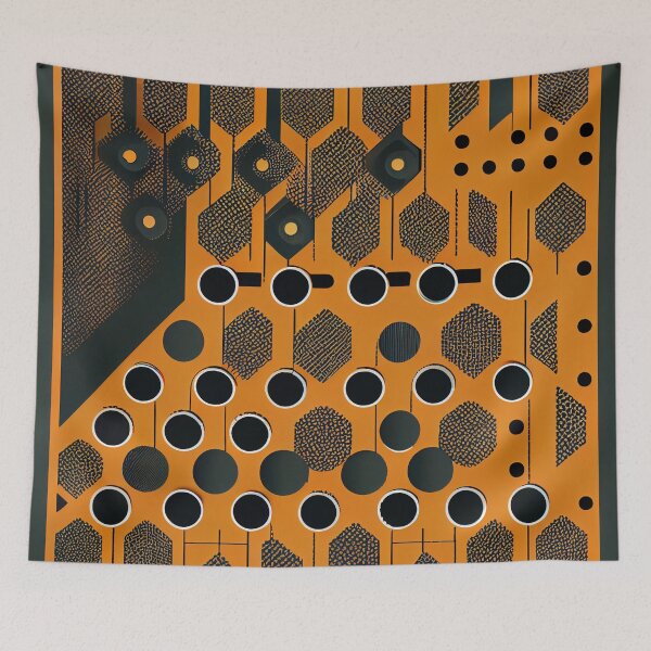 Item preview, Simple Industrial Pattern Digital Painting designed and sold by CodeAndColors.