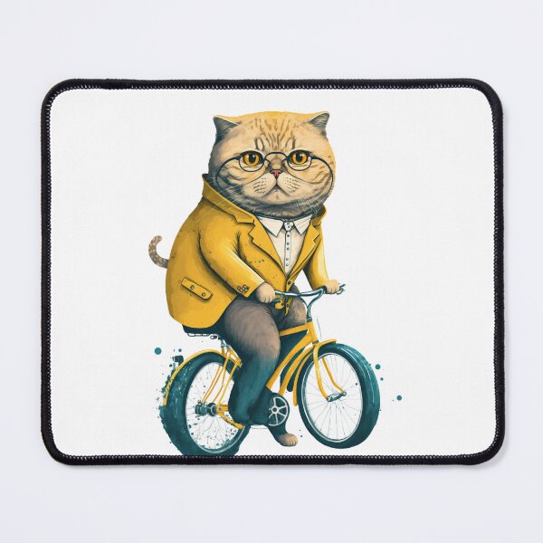 Item preview, "Scottish fold cat rides a bike" designed and sold by Mykhailov.