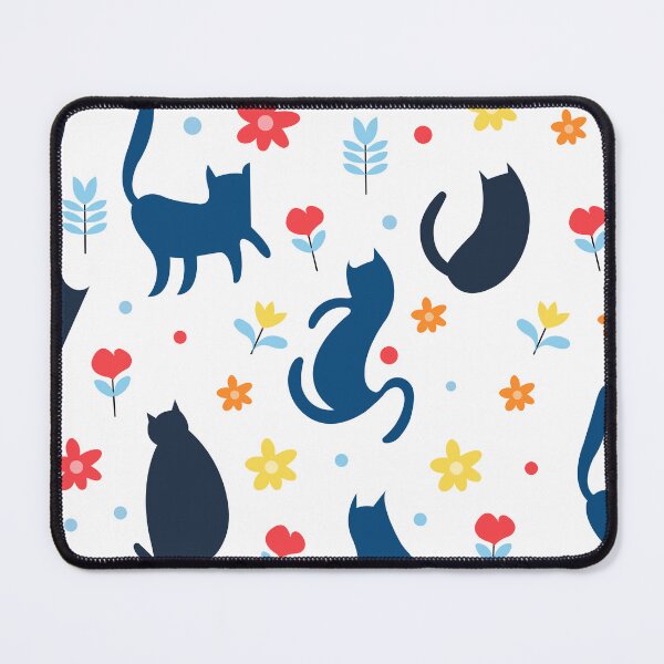 Item preview, Pattern With Cats And Flowers designed and sold by Timegraf.
