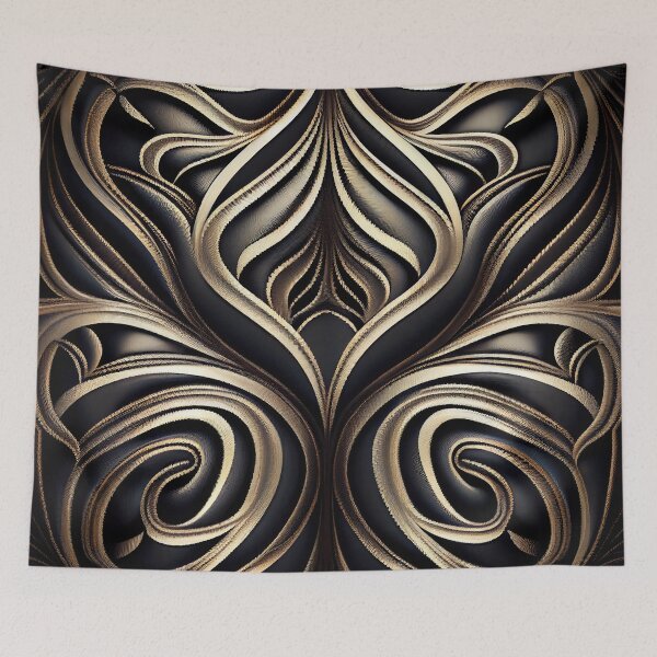 Item preview, Luxury Extreme Line Pattern Digital Painting designed and sold by CodeAndColors.