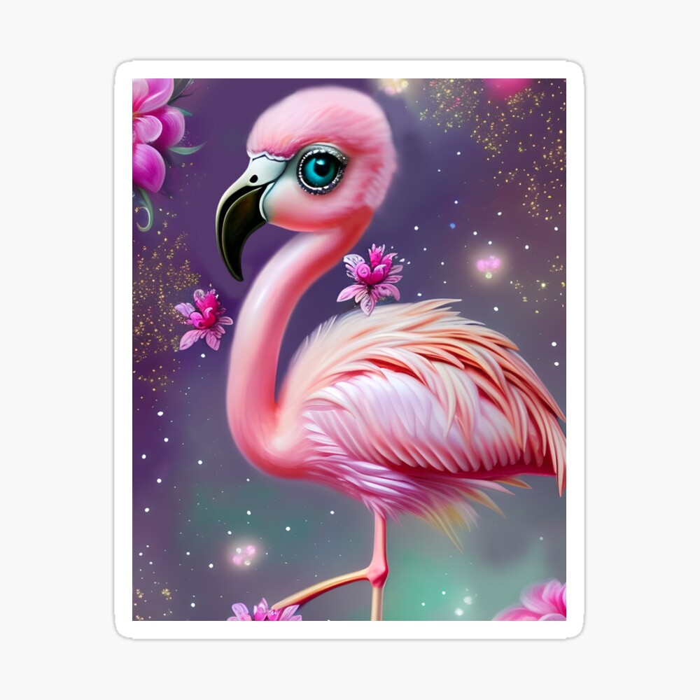 Cute Fantasy Baby Flamingo Poster for Sale by Trace1234