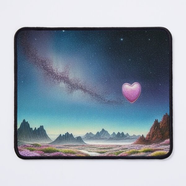Item preview, Heart on space sky designed and sold by Yarora.ai.