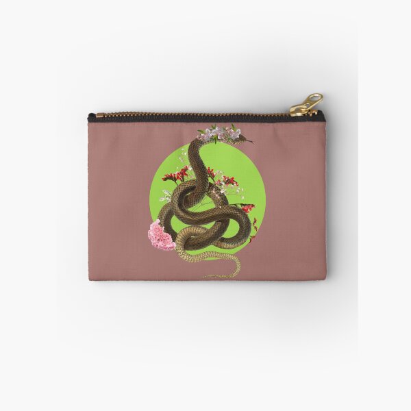 Item preview, Snake with pink and red flowers designed and sold by GHANLUES.