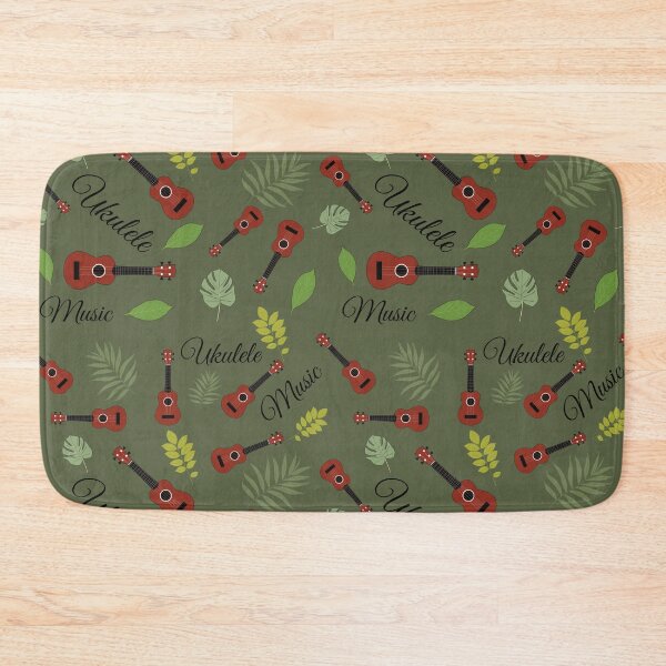 Item preview, Ukulele pattern with leaves - ukulele - variant designed and sold by piesdesignart.