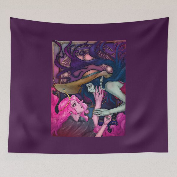 Item preview, FANART: Marceline the Vampire Queen & Princess Bubblegum from Adventure Time in Art Nouveau style designed and sold by AlexaelArtworks.