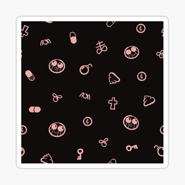 "Monochrome pattern Isaac - The Binding of Isaac" Sticker for Sale by ...