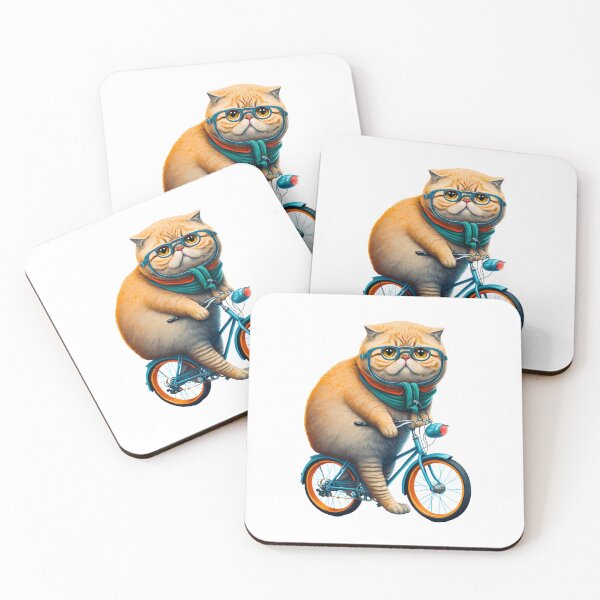 Item preview, "Scottish fold cat rides a bike" designed and sold by Mykhailov.