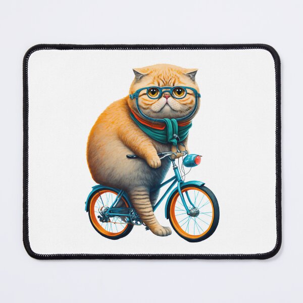 Item preview, "Scottish fold cat rides a bike" designed and sold by Mykhailov.