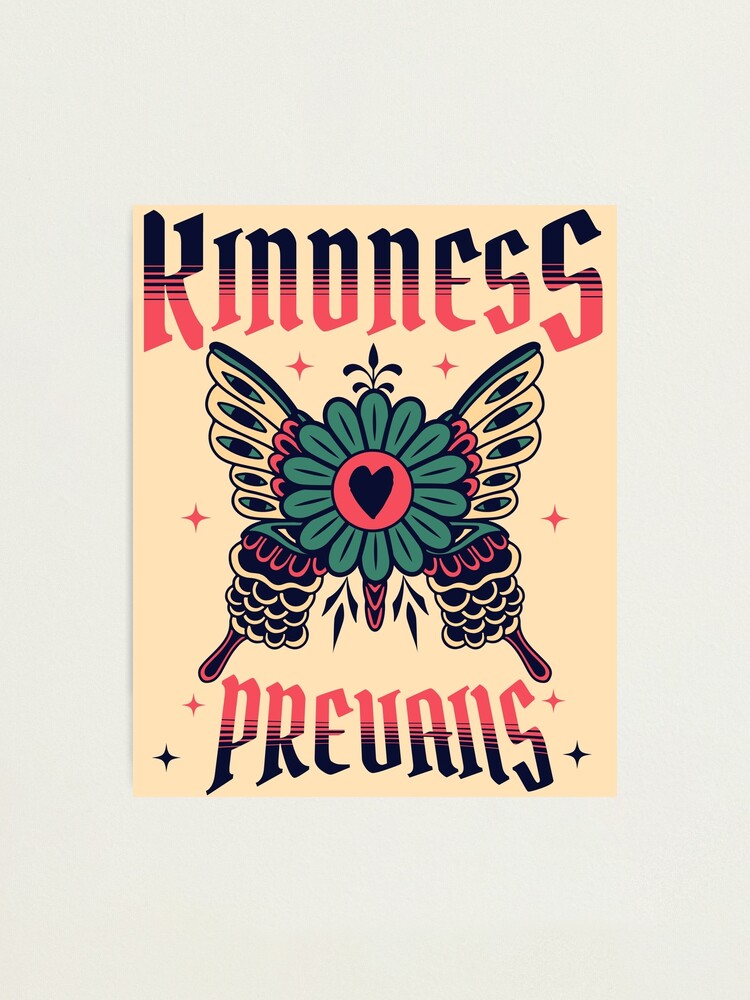 CHOOSE KINDNESS Heart Tattoo Acrylic Print by Laura Ostrowski - Pixels