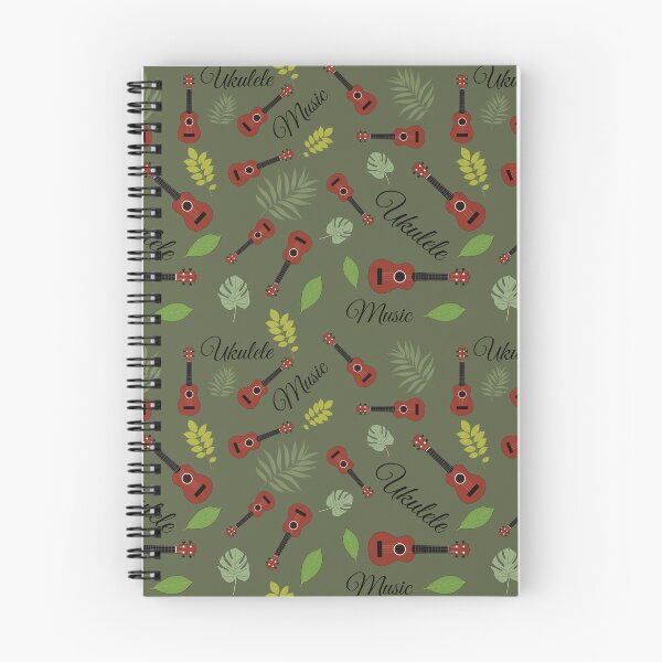 Item preview, Ukulele pattern with leaves - ukulele - variant designed and sold by piesdesignart.