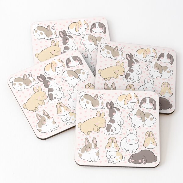 Item preview, Cute little Bunnies pattern - adorable bunny illustration  designed and sold by Yarafantasyart.