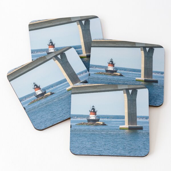 Item preview, Warwick Night Lighthouse under Newport Bridge designed and sold by Ruth Curtis.