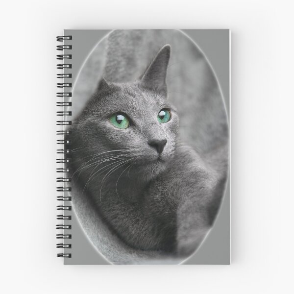 Item preview, Beautiful Gray Cat Teal Green Eyes Soft Kitty designed and sold by TLSDesigns.