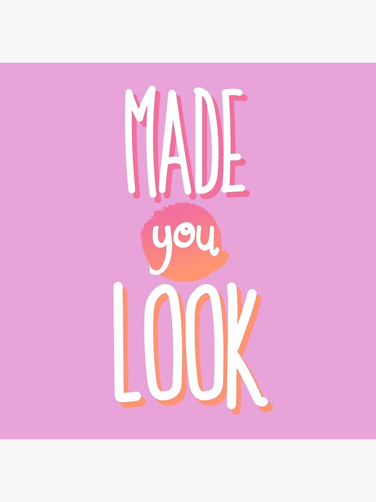 Made You Look pink hoodie - Meghan Trainor lyrics Sticker for Sale by  StarCatArt