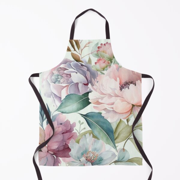 Item preview, Nature's Canvas: A Pastel Peony Watercolor Pattern of Botanical Beauty, watercolor surface floral pattern designed and sold by EmeraldeaArt.